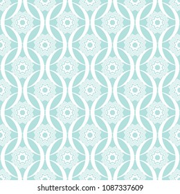 Abstract seamless circular link pattern of Powder Blue color for wallpapers and background.