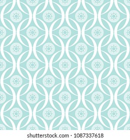 Abstract seamless circular link pattern of Powder Blue color for wallpapers and background.