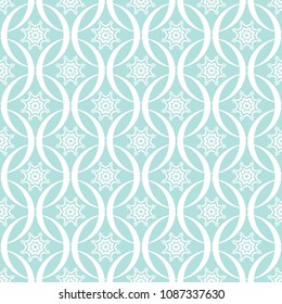 Abstract seamless circular link pattern of Powder Blue color for wallpapers and background.