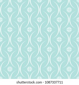 Abstract seamless circular link pattern of Powder Blue color for wallpapers and background.