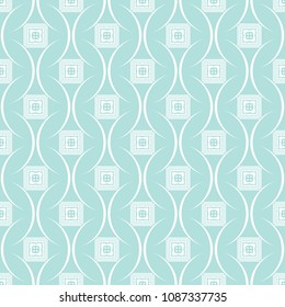 Abstract seamless circular link pattern of Powder Blue color for wallpapers and background.