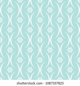 Abstract seamless circular link pattern of Powder Blue color for wallpapers and background.