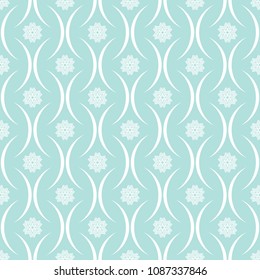 Abstract seamless circular link pattern of Powder Blue color for wallpapers and background.