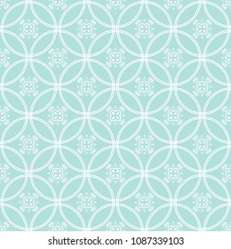 Abstract seamless circular link pattern of Powder Blue color for wallpapers and background.