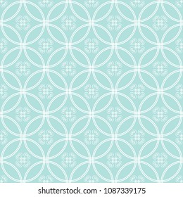 Abstract seamless circular link pattern of Powder Blue color for wallpapers and background.