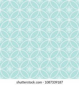 Abstract seamless circular link pattern of Powder Blue color for wallpapers and background.