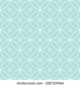 Abstract seamless circular link pattern of Powder Blue color for wallpapers and background.