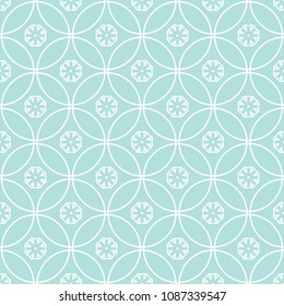 Abstract seamless circular link pattern of Powder Blue color for wallpapers and background.
