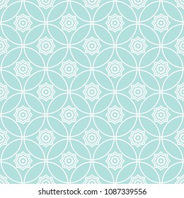 Abstract seamless circular link pattern of Powder Blue color for wallpapers and background.