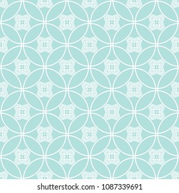 Abstract seamless circular link pattern of Powder Blue color for wallpapers and background.