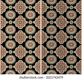 Abstract seamless  color full   ajrakh paisley print ornament  pattern background design