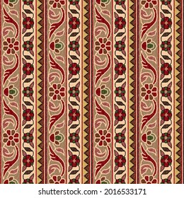 Abstract seamless  color full geometric fabric effect pattern background design