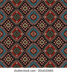 Abstract seamless  color full geometric  fabric effect pattern background design