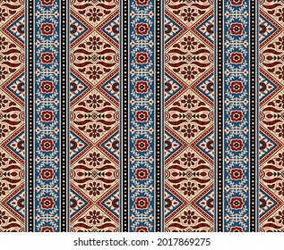 Abstract seamless  color full geometric  ajrakh print pattern background design