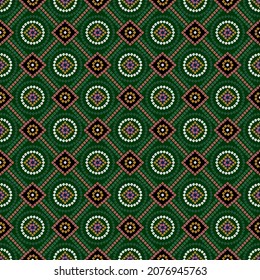 Abstract seamless  color full geometric badhani pattern background design