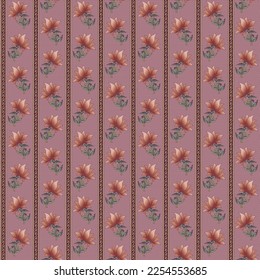 Abstract seamless  color full geometric  paisley fabric effect small flower leaf ajrakh print  pattern background design