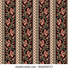 Abstract seamless  color full   ornament paisley bunch pattern background design