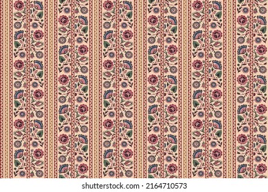 Abstract seamless  color full  ornament bunch pattern background design