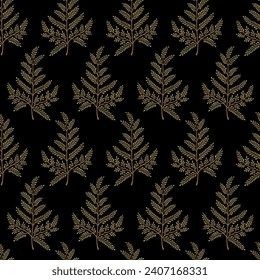 Abstract seamless  color full  print   leaf bunch pattern black background design