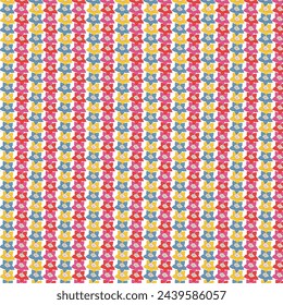 Abstract seamless color full small flower print. background design
