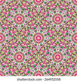 Abstract Seamless Color Geometric Vector Pattern. Vintage Wallpaper Background. Mosaic Texture for Textile Print