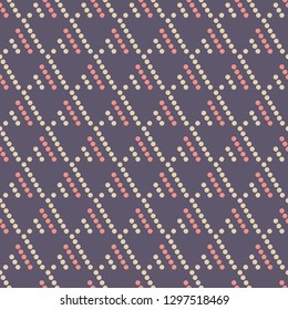 Abstract seamless color pattern. Modern stylish texture. Repeating geometric tiles with dotted triangles. Simple minimalistic vector background. Small circles form triangular minimalistic ornament.