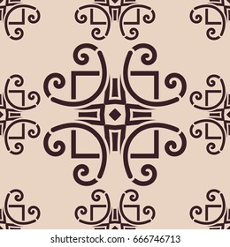 Abstract seamless colored pattern for wallpapers and backgrounds. Vector template can be used for design of wallpaper, fabric, oilcloth, textile, wrapping paper and other