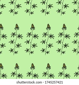 abstract seamless colored vector floral pattern background with leaves fabric print