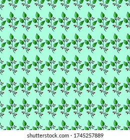 abstract seamless colored vector floral pattern background with leaves fabric print