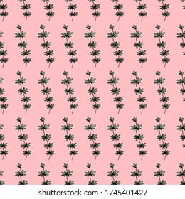 abstract seamless colored vector floral pattern background with leaves of plants fabric print