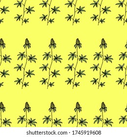 abstract seamless colored vector floral pattern background with leaves fabric print