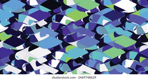 Abstract seamless colorful 3D pattern background. Fashion colored simple shapes graphic pattern. Abstract mosaic artwork. 