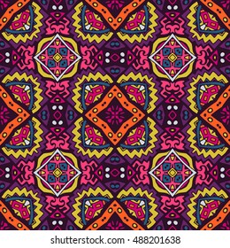 Abstract seamless colorful geometric pattern
