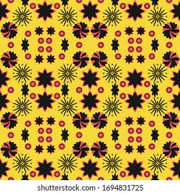 Abstract seamless colorful pattern exotic shapes backgrounds