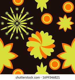 Abstract seamless colorful pattern exotic shapes backgrounds