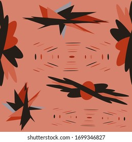 Abstrakte, nahtlose, bunte Muster, exotische Hintergründe