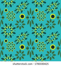 Abstract seamless colorful pattern exotic shapes backgrounds