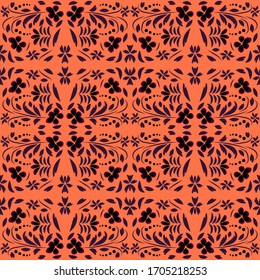Abstract seamless colorful pattern exotic shapes backgrounds