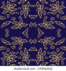 Abstract seamless colorful pattern exotic shapes backgrounds