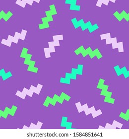Abstract seamless colorful pattern in trendy memphis style. Background for printing brochure, poster, vintage textile design, cover, banner. Retro 80's - 90's style. Eps 10 vector illustration.