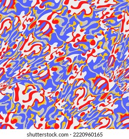 Abstract seamless colorful pattern with wave shapes