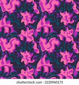 Abstract seamless colorful pattern with wave shapes