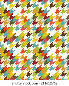Abstract seamless with colorful shapes on white background.