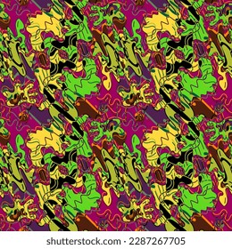 Abstract seamless colorful unusual pattern 