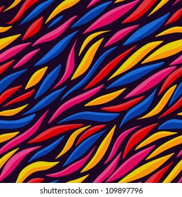 Abstract seamless colorful wave pattern. Vector illustration.
