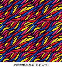 Abstract seamless colorful wave pattern. Vector illustration.