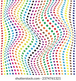 abstract seamless coloring dot wave pattern art.