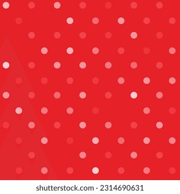 patrón de puntos polka de color transparente abstracto con fondo rojo.