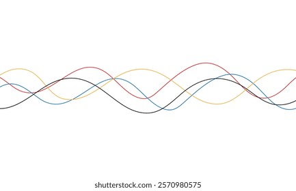 abstract seamless coloring wavy line design suitable for background.