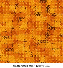 Abstract seamless. Colors of autumn gold. Five-pointed stars.